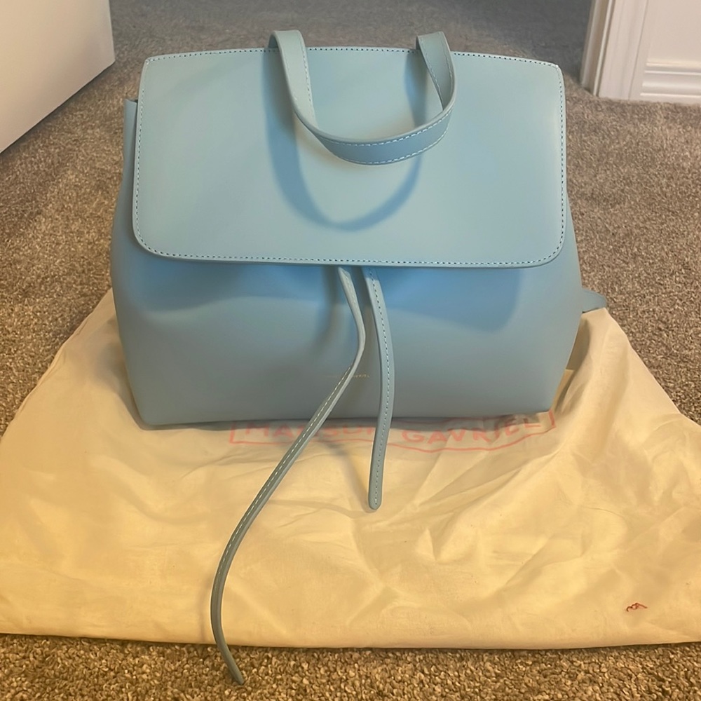 Mansur Gavriel mini lady bag, sky blue, calf skin, New with dust bag